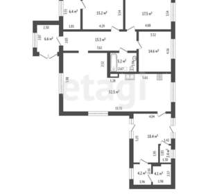 Дом 167м², 1-этажный, участок 8 сот.
