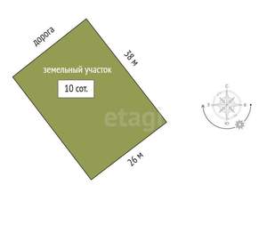 Дом 100м², 1-этажный, участок 10 сот.