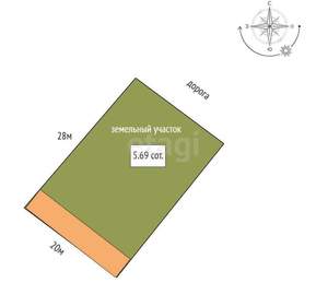 Дом 126м², 2-этажный, участок 6 сот.