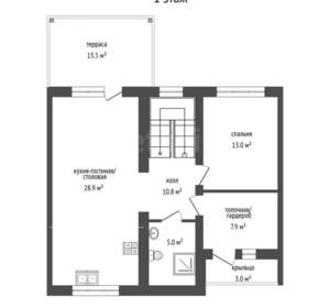 Дом 138м², 2-этажный, участок 2 сот.