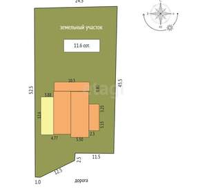 Дом 332м², 3-этажный, участок 12 сот.