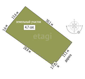 Дом 25м², 2-этажный, участок 5 сот.