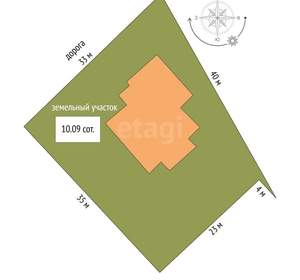 Дом 277м², 2-этажный, участок 1009 сот.