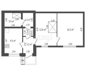 Дом 48м², 1-этажный, участок 4 сот.