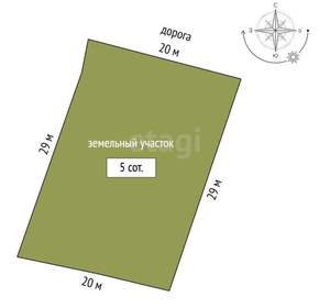 Дом 46м², 1-этажный, участок 5 сот.