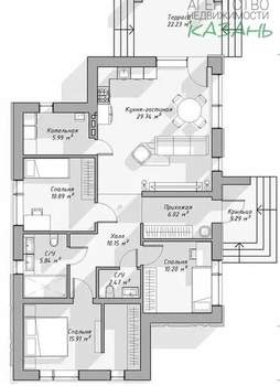 Дом 118м², 1-этажный, участок 10 сот.