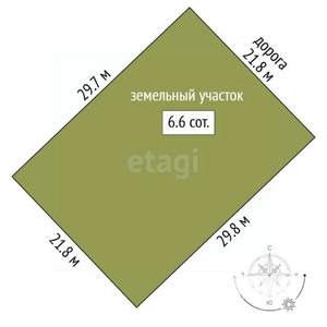 Дом 132м², 1-этажный, участок 7 сот.