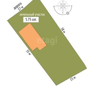 Дом 90м², 2-этажный, участок 6 сот.