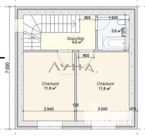 Дом 96м², 2-этажный, участок 6 сот.