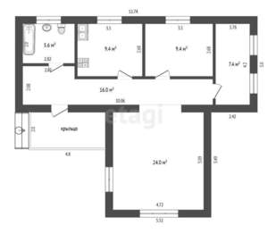 Дом 76м², 2-этажный, участок 5 сот.