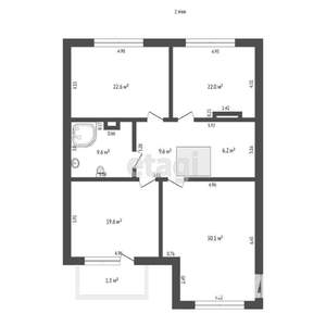 Дом 241м², 2-этажный, участок 8 сот.  