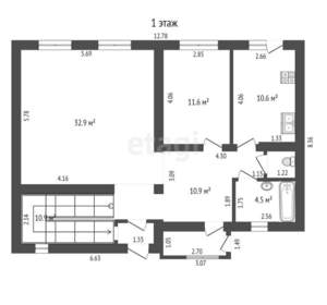 Дом 219м², 2-этажный, участок 9 сот.  