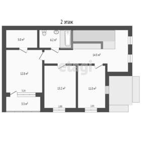 Дом 150м², 2-этажный, участок 5 сот.  