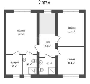 Дом 138м², 2-этажный, участок 2 сот.  