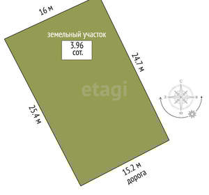 Дом 55м², 2-этажный, участок 4 сот.  