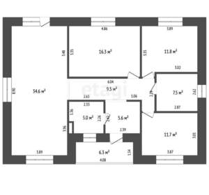Дом 120м², 1-этажный, участок 8 сот.  