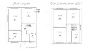 Коттедж 190м², 2-этажный, участок 4 сот.  