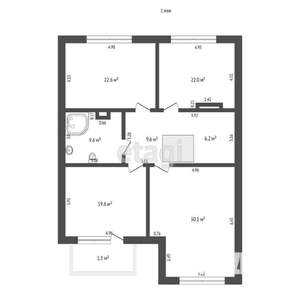 Дом 241м², 2-этажный, участок 8 сот.  