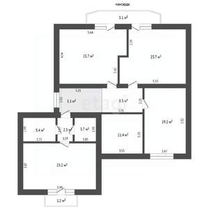 Дом 277м², 2-этажный, участок 1009 сот.  