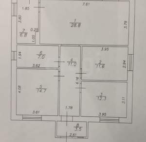 Дом 92м², 1-этажный, участок 5 сот.  