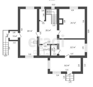 Дом 199м², 2-этажный, участок 11 сот.  