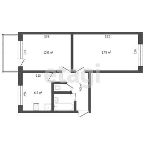 2-к квартира, на длительный срок, 40м2, 1/5 этаж