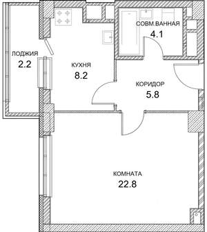 1-к квартира, на длительный срок, 45м2, 15/24 этаж