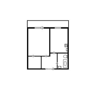 1-к квартира, на длительный срок, 30м2, 3/6 этаж