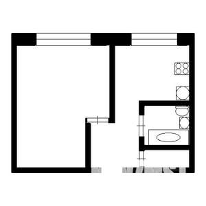 1-к квартира, на длительный срок, 35м2, 1/5 этаж