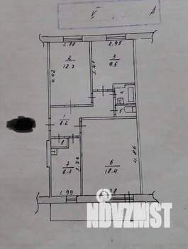 3-к квартира, на длительный срок, 59м2, 5/5 этаж