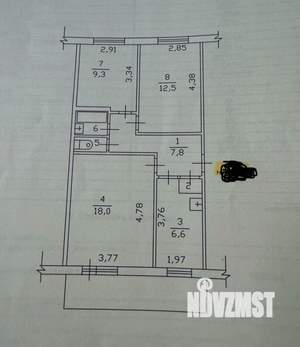 3-к квартира, на длительный срок, 58м2, 5/5 этаж