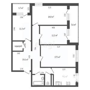 4-к квартира, вторичка, 90м2, 10/10 этаж