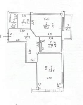 2-к квартира, вторичка, 74м2, 3/16 этаж