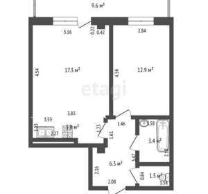 3-к квартира, вторичка, 66м2, 3/9 этаж