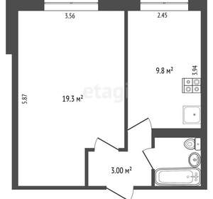 1-к квартира, вторичка, 34м2, 7/12 этаж