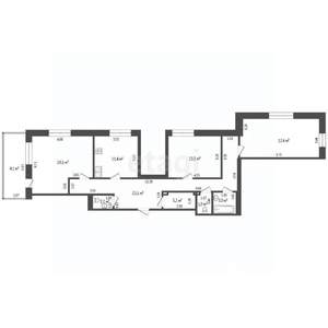 3-к квартира, вторичка, 97м2, 1/16 этаж