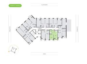 1-к квартира, вторичка, 41м2, 3/24 этаж