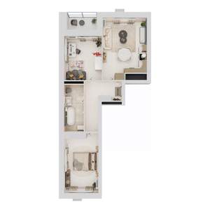 2-к квартира, строящийся дом, 69м2, 5/7 этаж