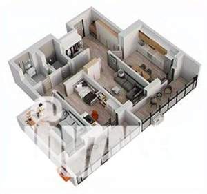 3-к квартира, строящийся дом, 82м2, 7/18 этаж