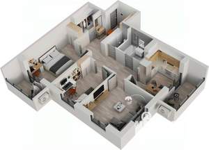 3-к квартира, строящийся дом, 79м2, 1/18 этаж