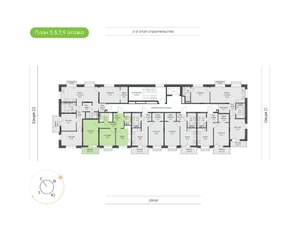 2-к квартира, вторичка, 54м2, 5/9 этаж