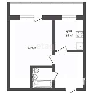 1-к квартира, вторичка, 35м2, 3/9 этаж