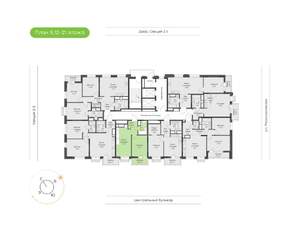 1-к квартира, вторичка, 40м2, 5/21 этаж