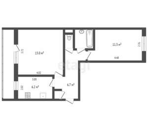 2-к квартира, вторичка, 44м2, 3/5 этаж