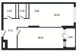 2-к квартира, строящийся дом, 57м2, 10/22 этаж