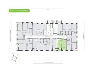 1-к квартира, вторичка, 42м2, 9/24 этаж