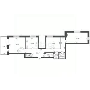 3-к квартира, вторичка, 97м2, 1/16 этаж