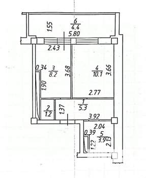 1-к квартира, вторичка, 33м2, 6/15 этаж