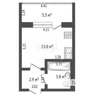 Студия квартира, вторичка, 24м2, 4/18 этаж