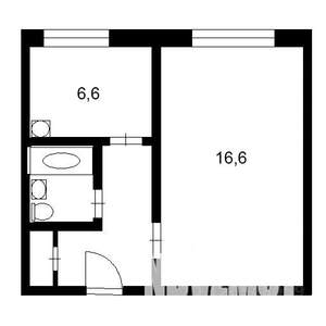 1-к квартира, вторичка, 29м2, 5/5 этаж